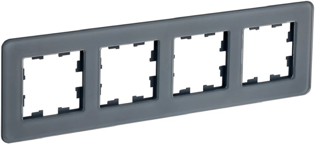 

Рамка четверная IEK BR-M42-G-41-K53 BRITE РУ-4-2-Бр Стекло Графит RE, BR-M42-G-41-K53