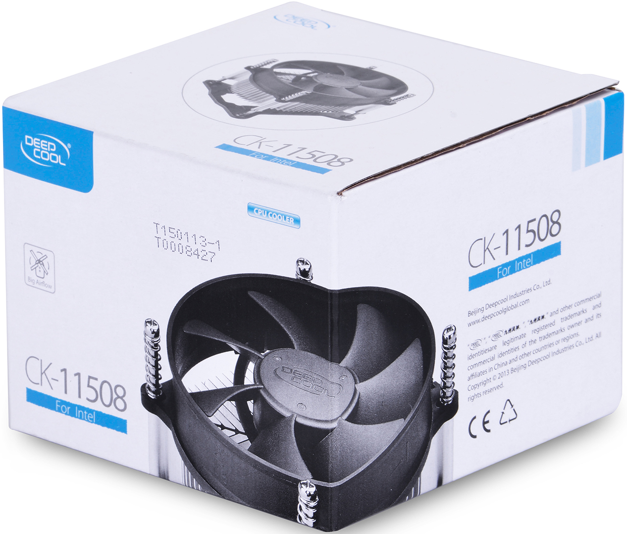

Кулер Deepcool CK-11508 S1150/1155/1156 (алюминий,92x92x25 мм,2200rpm,42.35CFM,30.1dBA, 3-pin, CK-11508