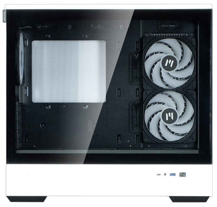 

Корпус mATX Zalman P30 BW черный/белый, без БП, боковая и фронатльная панели из закаленного стекла, ARGB, USB Type-C, USB 3.0, audio, P30 BW