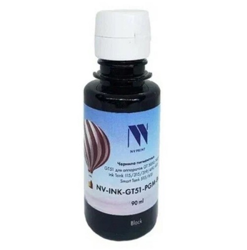 

Картридж NVP NV-INK-GT51-PGM-Bk пигментные GT51 для аппаратов HP (90ml) Black, NVP