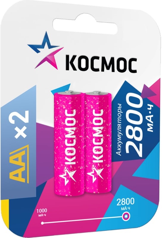 

Аккумулятор Космос KOCR6NIMH2800MAH2BL Ni-Mh, АА (LR6, R6, UM3), 2 шт, 2800 мАч, KOCR6NIMH2800MAH2BL