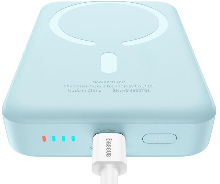 

Аккумулятор внешний портативный Baseus PPCXM10A P10059001313-00 Magnetic Mini Air Wireless Fast Charge 10000mAh 20W с кабелем Type-C to Type-C 30cm; G, PPCXM10A