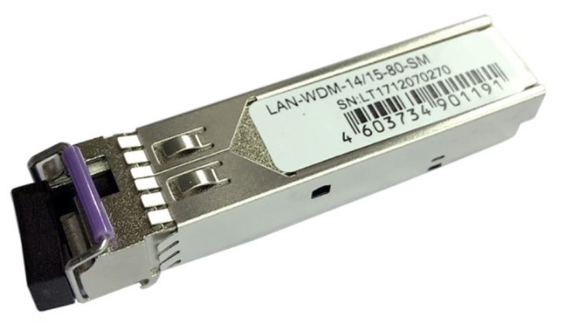 

Модуль SFP Lanmaster LAN-WDM-15/14-80-SM BIDI , 1.25G, 1550nm / 1490nm, 80 km, LC, DDM, LAN-WDM-15/14-80-SM