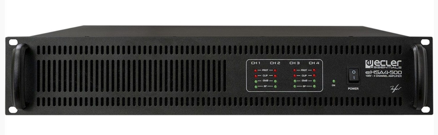

Усилитель мощности Ecler eHSA4-500 4x450 Вт – 100 В, eHSA4-500