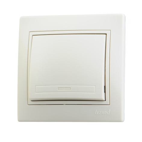 Изображение товара Выключатель Lezard 701-0303-100 серия Мира кремовый 1 клавиша