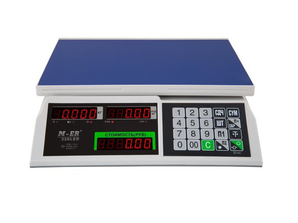 

Весы Mercury M-ER 326AC-32.5 "Slim" LED белые, торговые настольные, индикация светодиодная, до 32кг, питание адаптер+аккумулятор, встр аккумулятор, до, M-ER 326AC-32.5 "Slim" LED