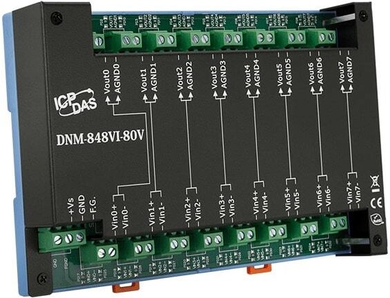 

Плата ICP DAS DN-848VI-80V CR 8-channel voltage input attenuator with channel to channel isolation (RoHS), DN-848VI-80V CR
