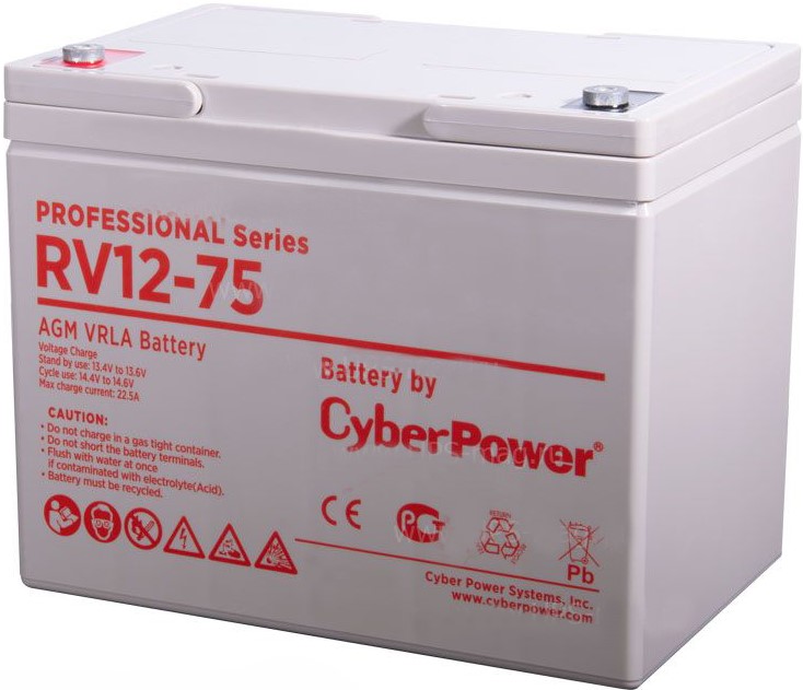 

Батарея CyberPower RV 12-75 professional series, 12V, 75.8Ah, RV 12-75