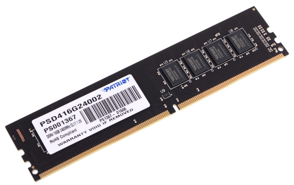 

Модуль памяти DDR4 16GB Patriot Memory PSD416G24002 Signature Line PC4-19200 2400MHz CL17 1.2V RTL, PSD416G24002
