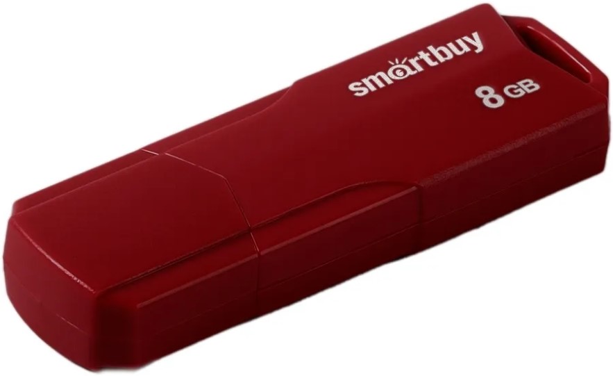 

Накопитель USB 2.0 8GB SmartBuy SB8GBCLU-BG Clue series, бордовый, SB8GBCLU-BG