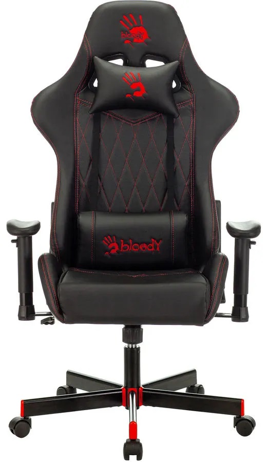 

Кресло A4Tech BLOODY GC-800 игровое черный ромбик эко.кожа крестов. металл, BLOODY GC-800