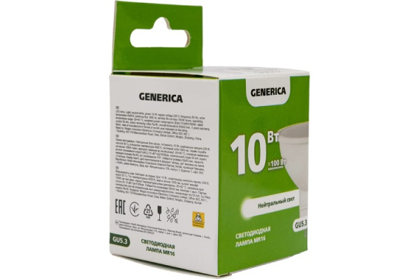 фото Лампа светодиодная GENERICA LL-MR16-10-230-40-GU5-G в Волгограде