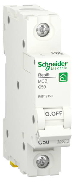 Изображение товара Автоматический выключатель Schneider Electric RESI9 50 А IP20 для защищенного монтажа