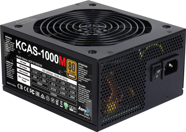 фото Блок питания ATX AeroCool KCAS-1000M
