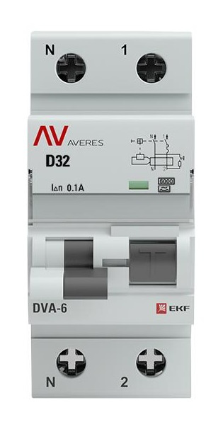 фото Автомат дифференциальный EKF rcbo6-1pn-32D-100-a-av в Красноярске