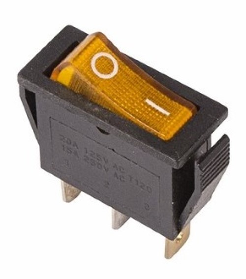 

Выключатель Rexant 36-2212 клавишный 250V 15А (3с) ON-OFF желтый с подсветкой (RWB-404, SC-791, IRS-101-1C), 36-2212