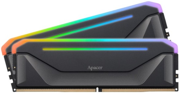 

Модуль памяти DDR5 64GB (2*32GB) Apacer NOX RGB AH5U64G52C522NBAA-2 PC5-41600 5200MHz CL40, NOX RGB