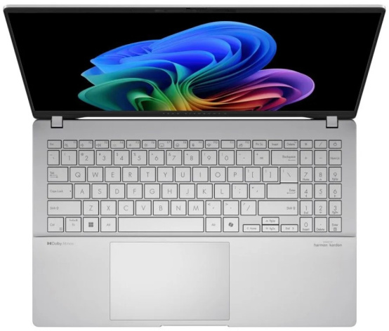 фото Ноутбук  ASUS Vivobook S 15 OLED S5507QA-MA012W в Уфе 15.6 ", Snapdragon, 16 Гб RAM, 512 Гб SSD, Adreno, Серебристый