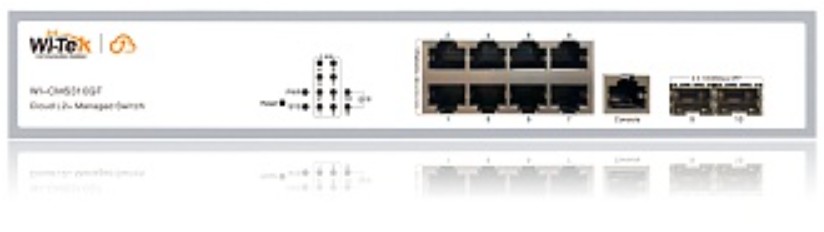 

Коммутатор управляемый Wi-Tek WI-CMS310GF L2, порты 8 100/1000Base-TX + 2 SFP, WI-CMS310GF