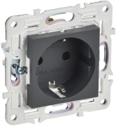 фото Розетка с заземлением  IEK SK-R14-16-1-K48