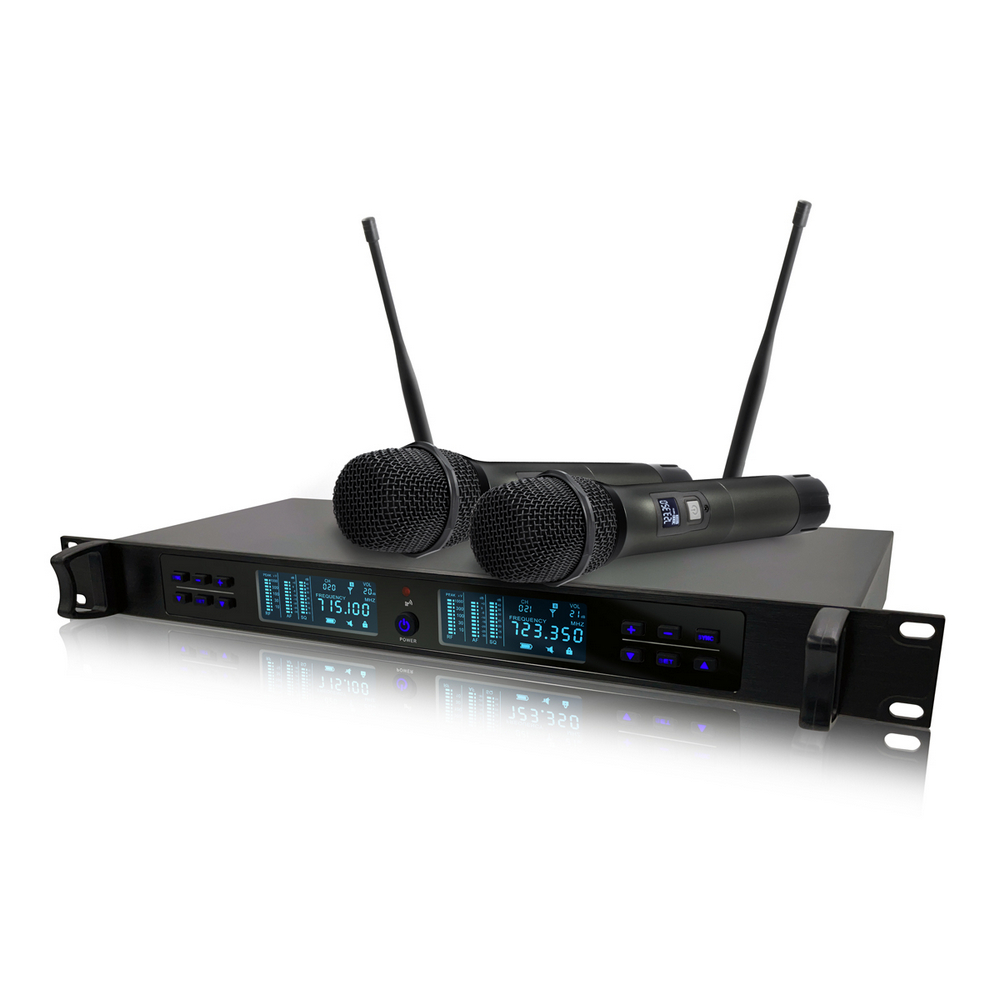 

Микрофонная система Axelvox DWS7000HT (RT Bundle) AX-7000R UHF 710-726 MHz, 100 каналов, LCD дисплей, 2х ИК порт, 2 ручных микрофона, 2 держателя на с, DWS7000HT (RT Bundle)