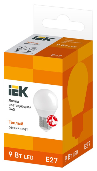 фото Лампа светодиодная IEK LLE-G45-9-230-30-E27 в Уфе