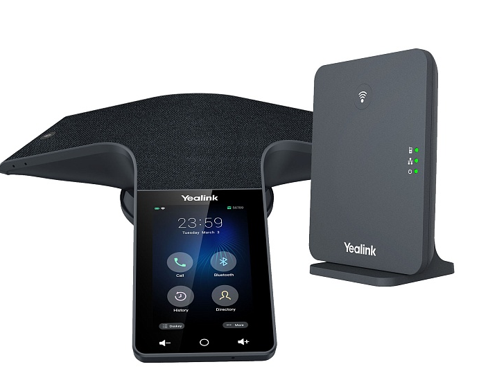 

Телефон SIP Yealink CP935W-Base беспроводной DECT/Wi-Fi + база W70B, 4'' сенсорный экран, звук HD, BT, CP935W-Base