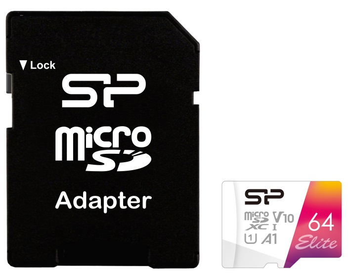 

Карта памяти 64GB Silicon Power SP064GBSTXBV1V20SP microSDXC Class 10 UHS-I U3 100 Mb/s Elite A1 (SD адаптер), SP064GBSTXBV1V20SP