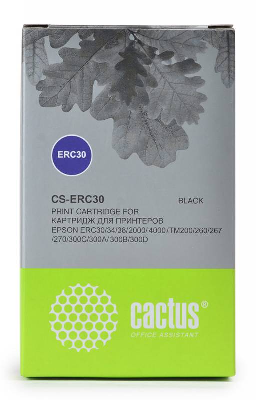 

Картридж Cactus CS-ERC30 черный для Epson ERC 30/34/38, CS-ERC30