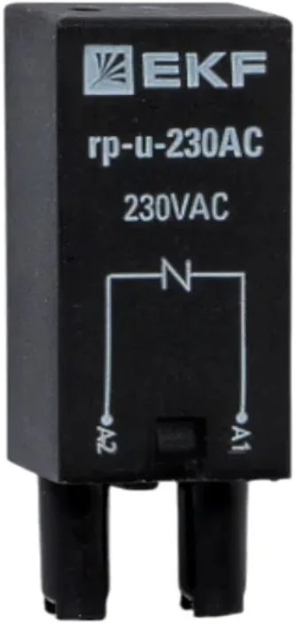 

Модуль защитный EKF rp-u-230AC c варистором 230В AC для промежуточных реле RP AVERES, rp-u-230AC