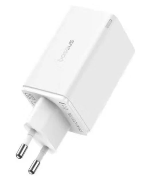

Зарядное устройство сетевое Baseus GaN6 Pro P10162701213-00 2C+2U 65W EU Moon White; с кабелем Type-C to Type-C 100W 1m White, GaN6 Pro