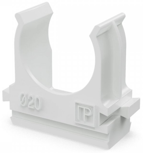 Изображение товара Клипса Промрукав PR.02720б для крепления труб 20 мм, 100 шт