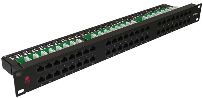 

Патч-панель SYSMATRIX PP 1901U.S485EU.M высокой плотности 19", 1U, 48 портов RJ-45, категория 5e, Dual IDC, PP 1901U.S485EU.M