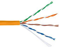 

Кабель витая пара U/UTP 5e кат. 4 пары Netlan EC-UU004-5E-LSZH-OR 24AWG(0.47 мм), медь, одножильный (solid), внутренний, LSZH, нг(B)-HF, оранжевый, уп, EC-UU004-5E-LSZH-OR