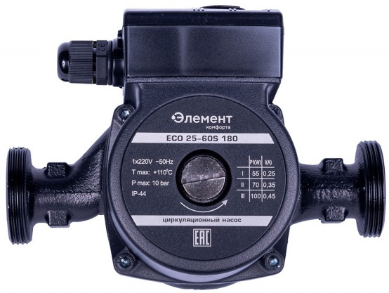 фото Насос циркуляционный Элемент Комфорта ECO 25-40S 180 (с комплектом гаек) в Екатеринбурге