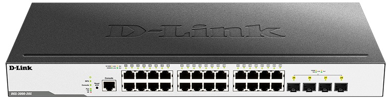

Коммутатор управляемый D-link DGS-3000-28X/B1A 2 уровня, 24х10/100/1000Base-T и 4х10GBase-X SFP+, DGS-3000-28X/B1A