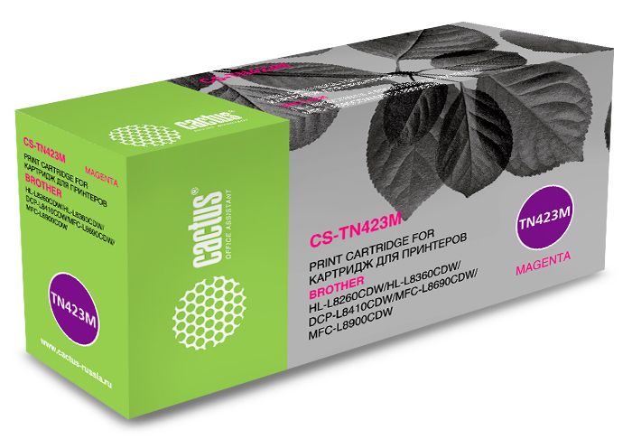 

Картридж пурпурный Cactus CS-TN423M (4000стр.) для Brother DCP L8410CDW/HL L8260CDW/MFC L8690CDW, CS-TN423M
