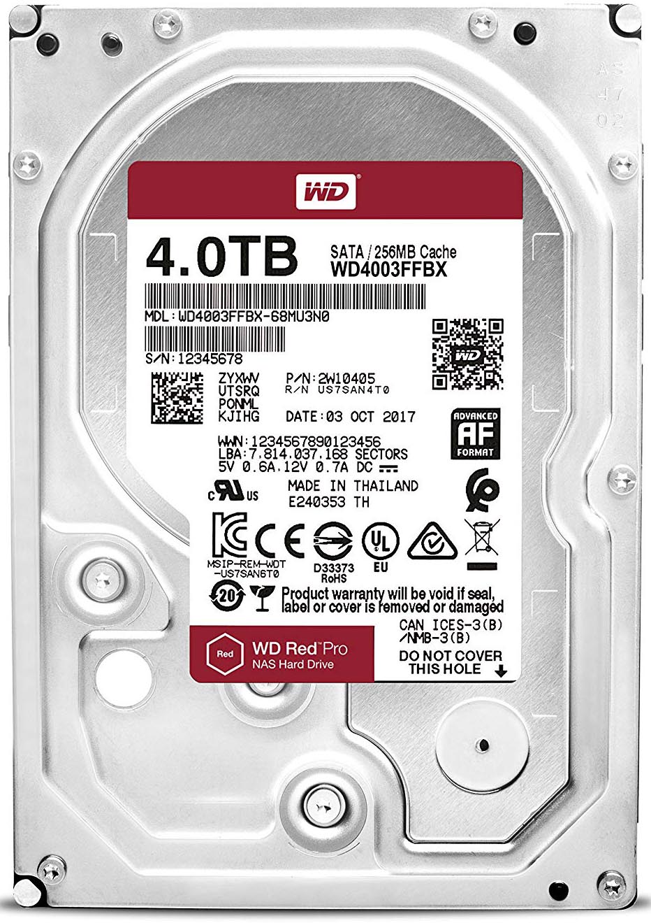 

Жесткий диск 4TB SATA 6Gb/s Western Digital WD4003FFBX 3.5" WD Red Pro 7200rpm 256MB NCQ Bulk, WD4003FFBX
