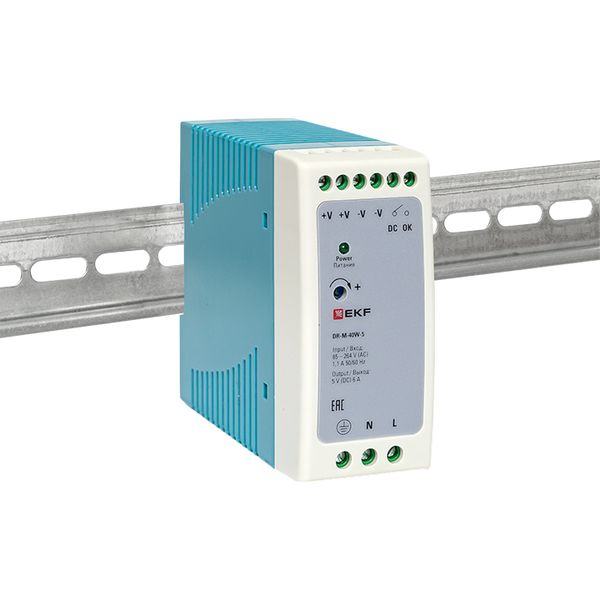 

Блок питания EKF DR-M-40W-5 на дин рейку 40 Вт, 240 В AC /5 В DC, DR-M-40W-5
