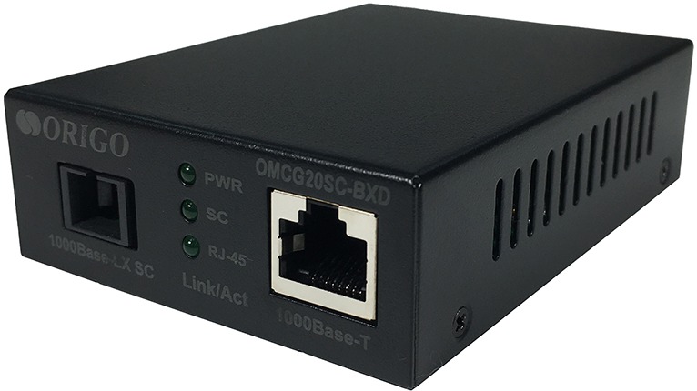 

Медиаконвертер ORIGO OMCG20SC-BXD/A1A WDM, 1000Base-T / 1000Base-LX (SC), Tx:1550 нм, Rx:1310 нм, одномод, до 20 км, OMCG20SC-BXD/A1A
