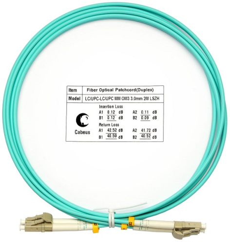 фото Кабель патч-корд волоконно-оптический Cabeus FOP-50-LC-LC-2m в Волгограде