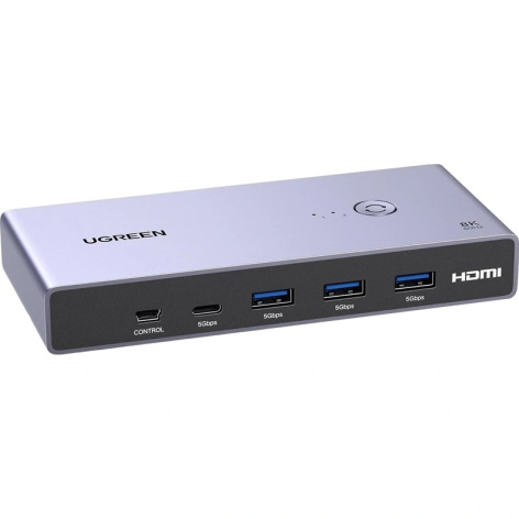 Изображение товара UGREEN CM692 KVM переключатель для двух компьютеров с HDMI USB поддержкой