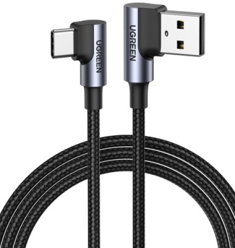 

Кабель UGREEN US176 20856_ Right Angle USB-A/USB-C, 1м, space gray, US176