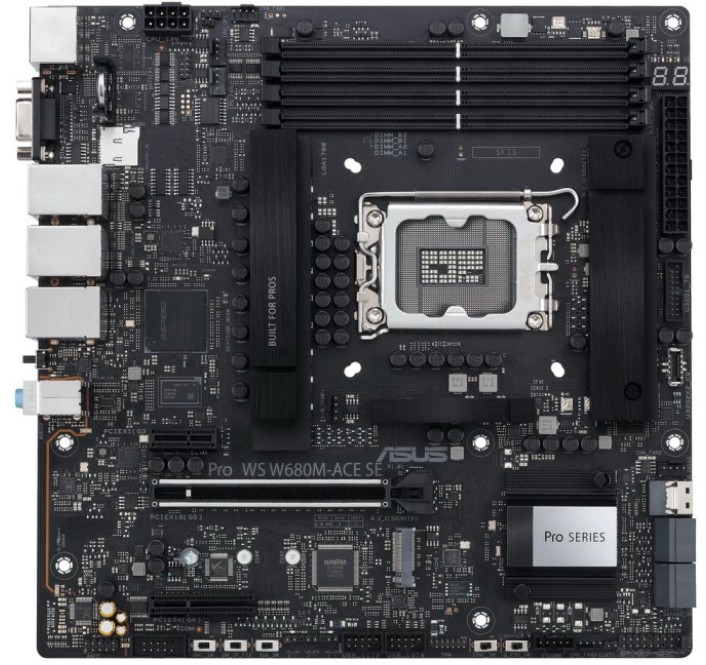 

Материнская плата mATX ASUS PRO WS W680M-ACE SE 90MB1FA0-M0EAY0 (LGA1700, W680, 4*DDR5 (6400), 4*SATA 6G RAID, 2*M.2, 3*PCIE, 2*2.5Glan, Glan, HDMI, V, PRO WS W680M-ACE SE
