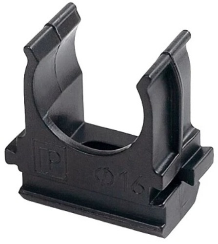 Изображение товара Клипса для крепления труб Промрукав PR13.0209 диаметр 16 мм черная