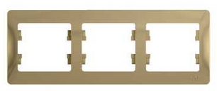 Изображение товара Рамка для электроустановочных изделий Systeme Electric GSL000403 Glossa 3 поста