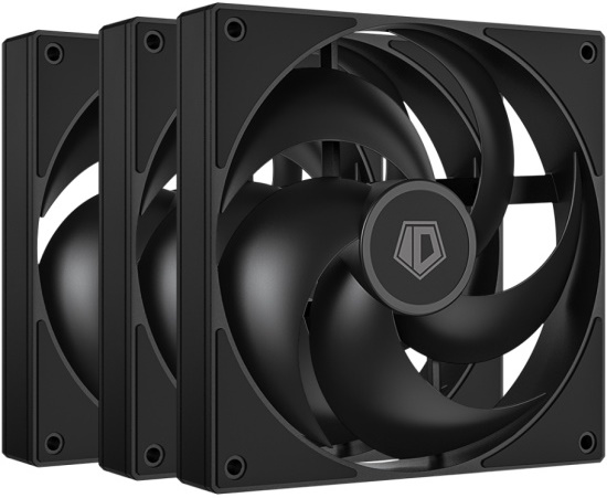 

Вентилятор для корпуса ID-Cooling AS-120-K TRIO 120x120x25мм, 300-2000rpm, 58CFM, 27.2dBA, 4-pin PWM, черный, 3-pack, BOX, AS-120-K TRIO
