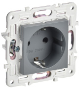 фото Розетка с заземлением  IEK SK-R14-16-K03
