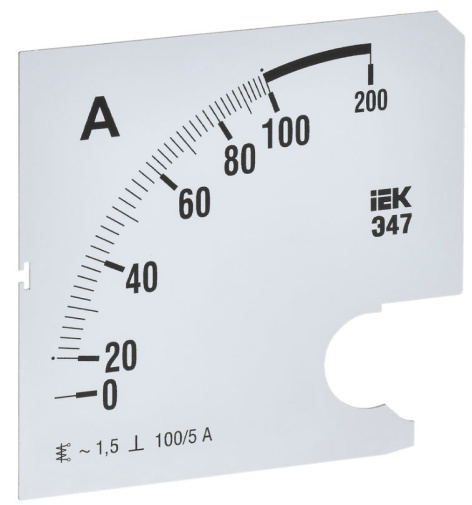 Изображение товара Шкала IEK IPA20D-SC-0100 сменная для амперметра Э47 96х96 мм