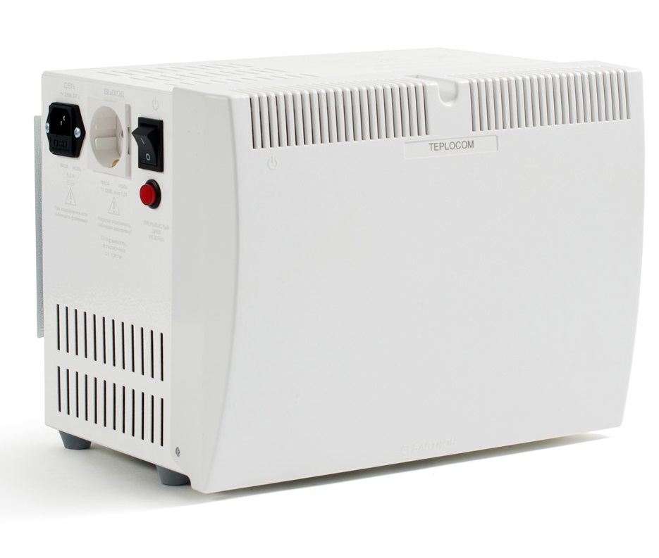 

Источник бесперебойного питания Бастион Teplocom-250+ для газового котла. 220 В, 250 ВА(200 Вт), автоматический переход на резервное питание от АКБ пр, Teplocom-250+